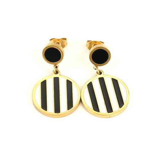 Harma Jewelry 14k Gold plated Binate Chic Stud Earrings