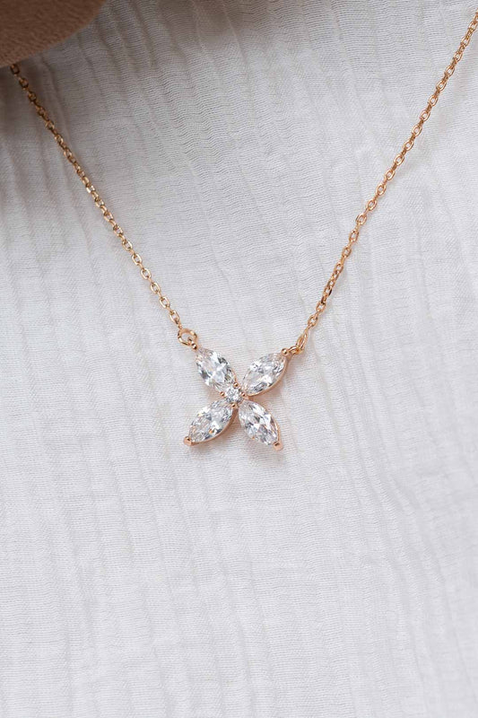 Harma jewelry dawn collection 18k gold plated New Beginning Marquise Zirconia Necklace