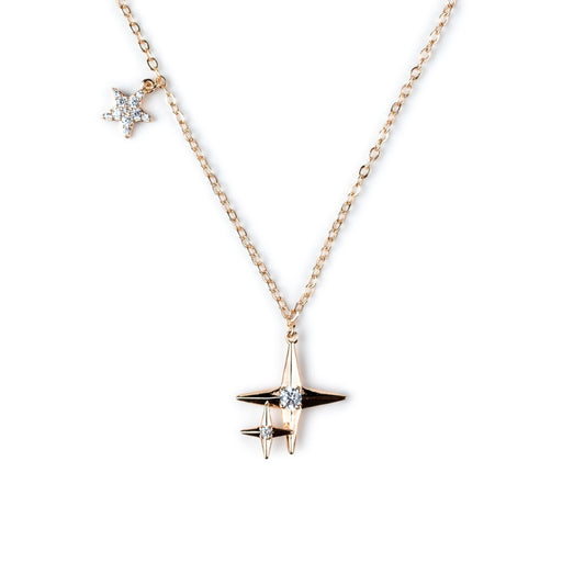 Harma Jewelry 18k gold plated Sparkle Brighter Gold Tone Necklace