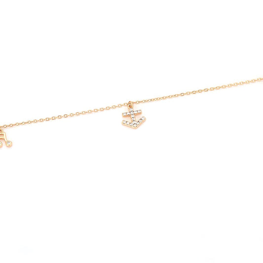 Harma Jewelry Adventure Awaits Gold Tone Charm Anklet - new beginnings pearl 18K gold plated anklets for women