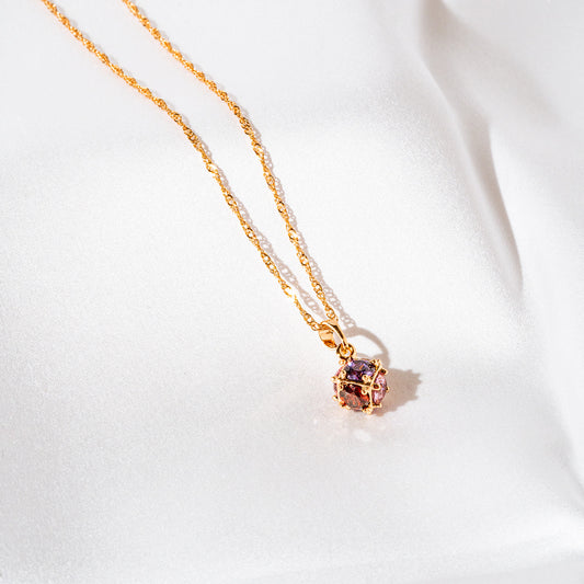 Harma Girls Vibrant Crystals Cube Necklace 1