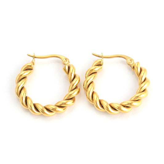 harma jewelry divine collection 24k gold plated Fearless Twisted Earrings