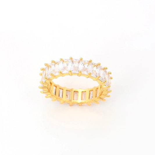 harma jewelry divine collection 24k gold plated Gold Baguette Eternity Band