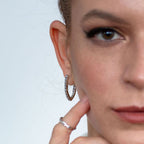 Inside-Out Platinum V Huggie Earrings