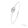 Harma Jewelry Apple of my Eye Zirconia Adjustable Bracelet - everyday minimalist 18K gold plated bracelet for women