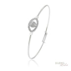 Harma Jewelry Apple of my Eye Zirconia Adjustable Bracelet - everyday minimalist 18K gold plated bracelet for women