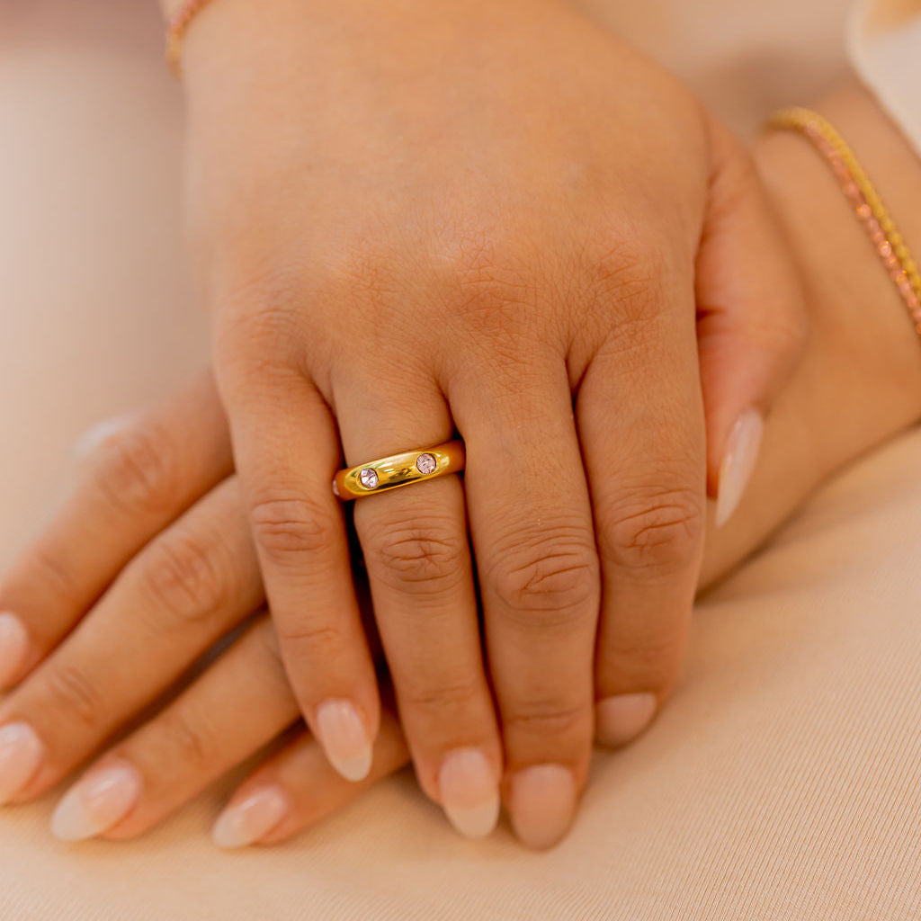 I Am Healing in Phases Gold Band Ring - HARMA