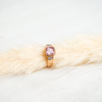 Harma Jewelry I Am Fearlessly Me PINK Zirconia Ring - self-care pink 18K gold plated rings for women