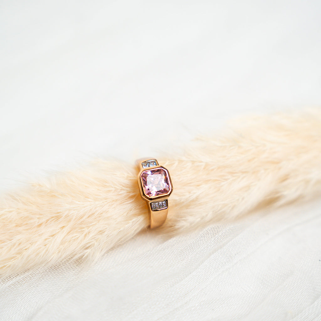 I Am Fearlessly Me PINK Zirconia Ring - HARMA
