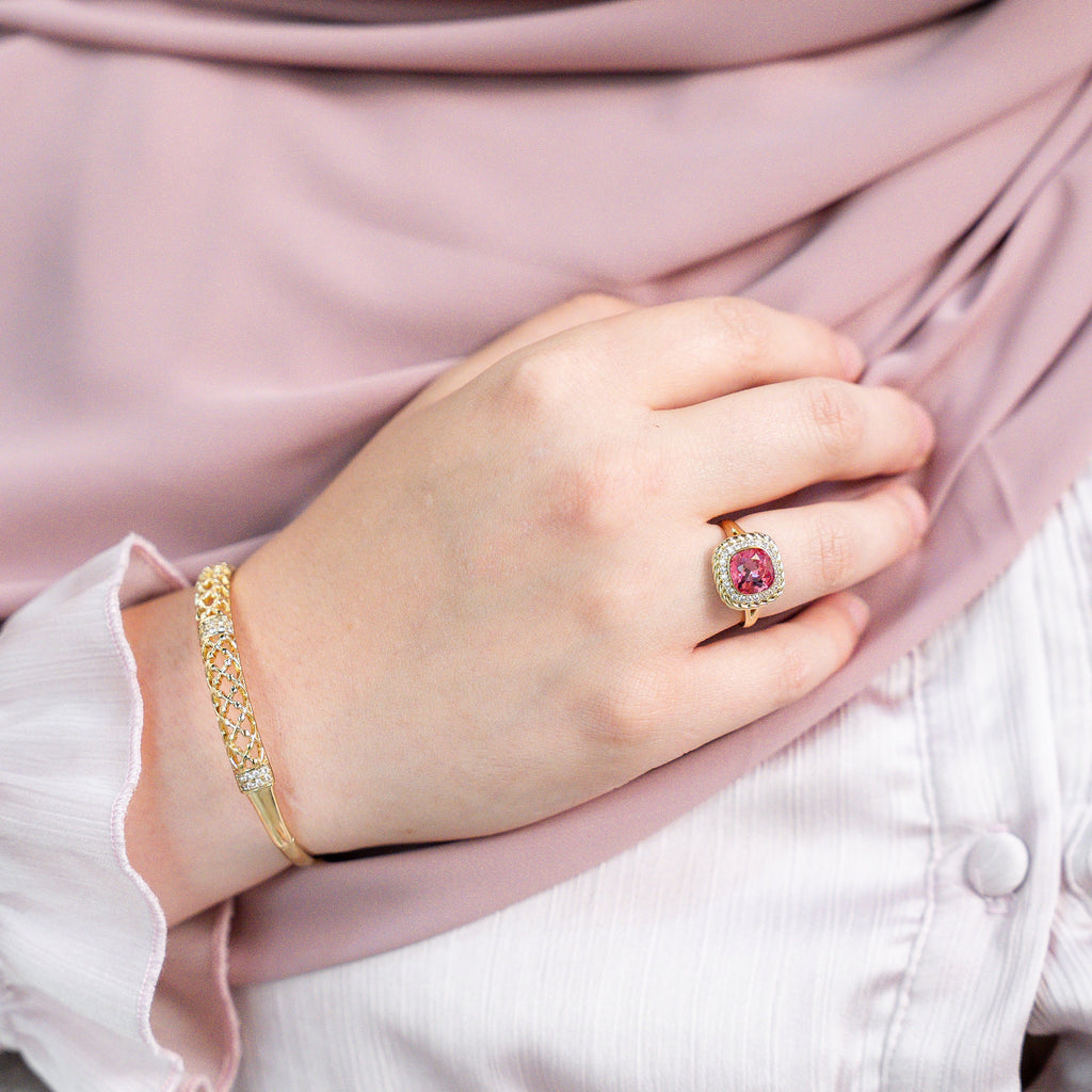I Am Unshakable PINK Crystal Ring - HARMA