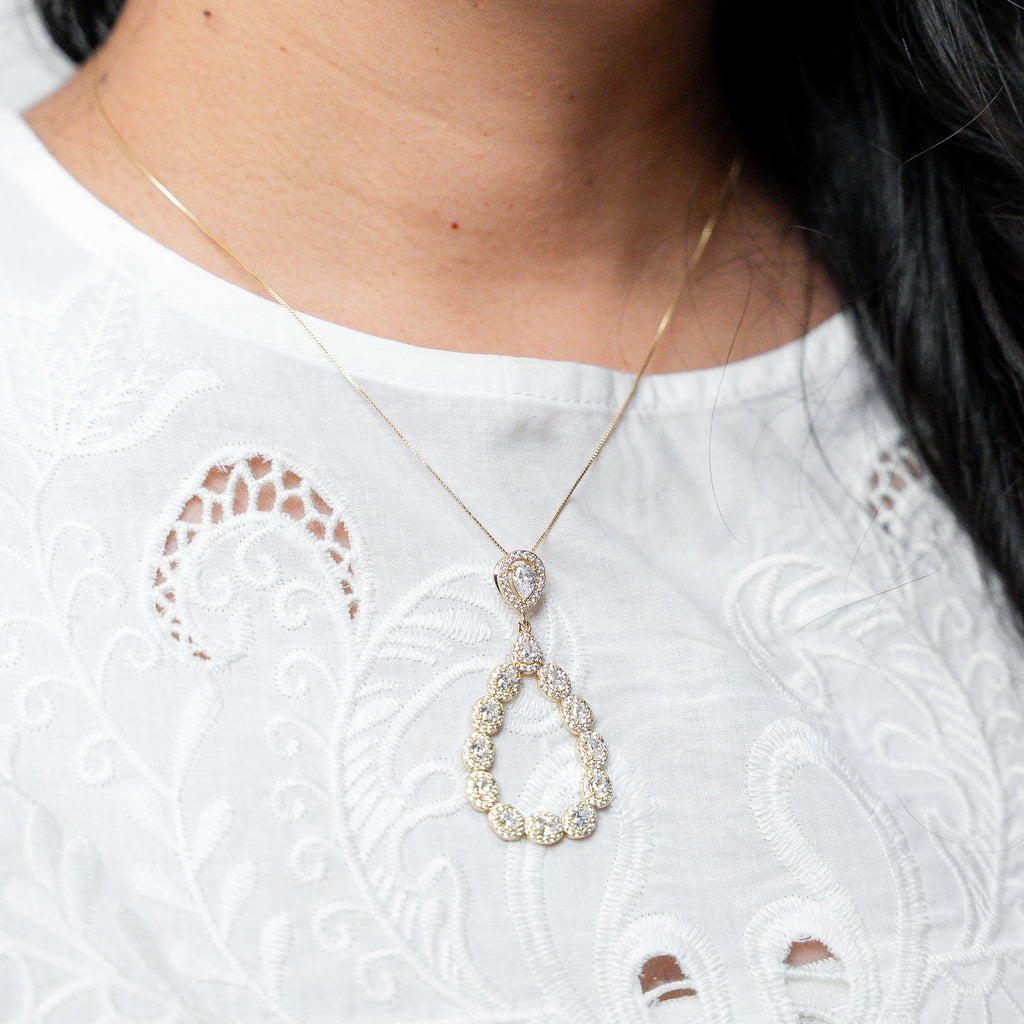 I Shine Bright Zirconia Drop Necklace - HARMA