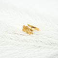 Harma Jewelry Feathered Hope Gold Ring - everyday minimalist 18K gold plated rings for women