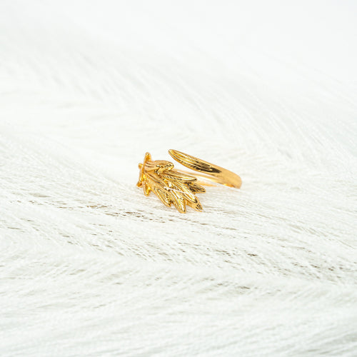 Feathered Hope Gold Ring - HARMA