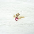 Harma Jewelry I Am Growing Again Tulip Crystal Ring - everyday minimalist 18K gold plated rings for women
