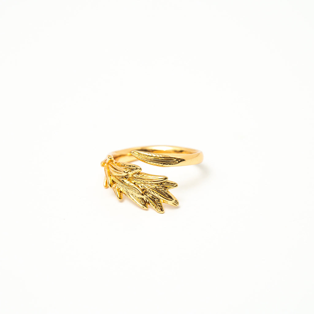 Feathered Hope Gold Ring - HARMA