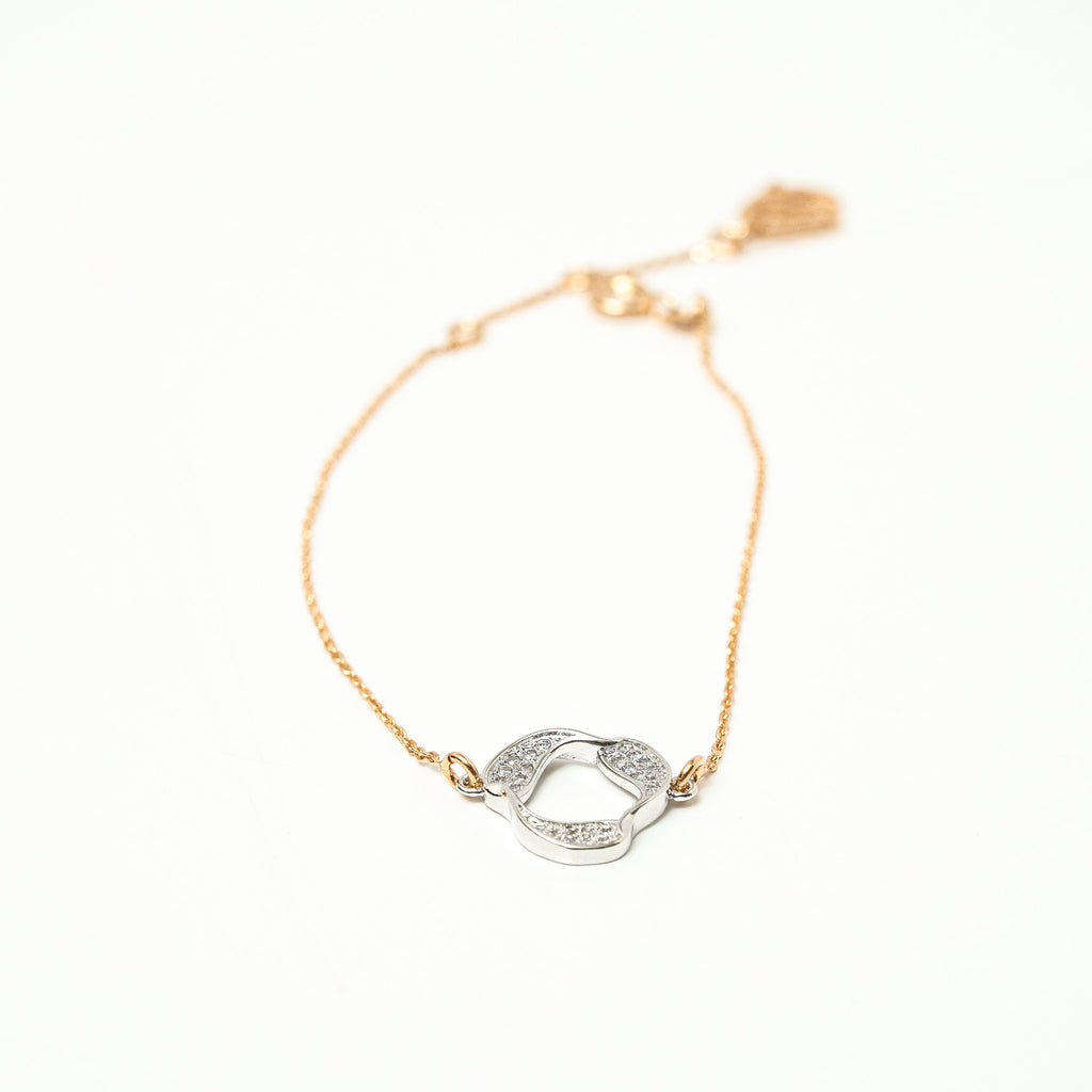 Harma Jewelry I Am in Harmony Two-Tone Bracelet - everyday minimalist 18K gold plated bracelet for women