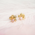 Harma Jewelry Bloom Again Gold Earrings - everyday minimalist 18K gold plated earrings for women