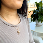 Harma Jewelry 18k gold plated Enchanted Heart and Rose Necklace