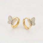 Harma Girls Flutter Sparkle Hoop Earrings