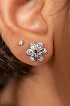 Harma Girls Flower Blossom Zirconia Stud Earrings