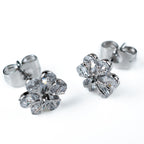Harma Girls Flower Blossom Zirconia Stud Earrings