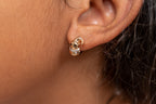 Harma Girls 18k gold plated Cuddly Snowman Hoop Earrings