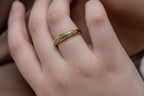 Harma Jewelry 18k gold plated dawn collection Beyond the Horizon Zirconia Ring