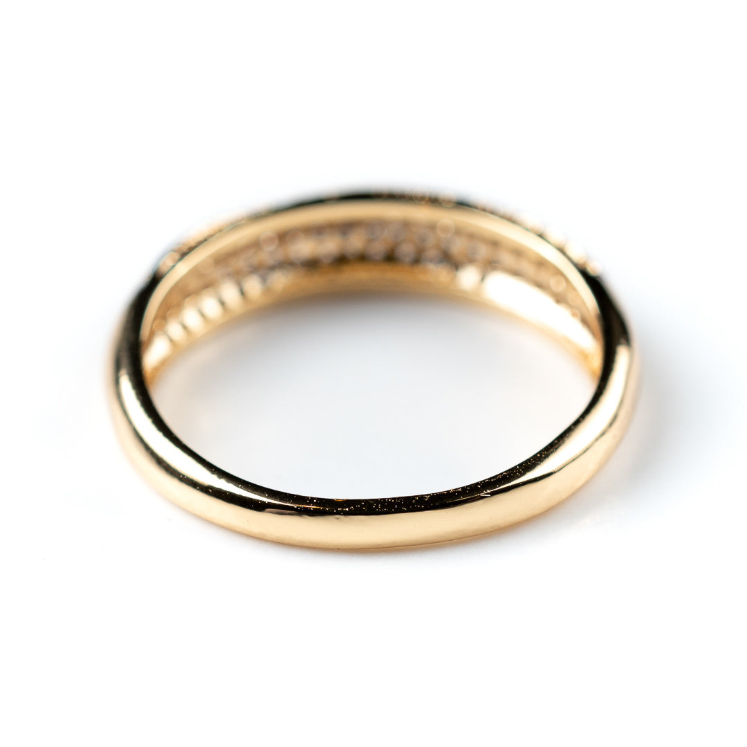 Harma Jewelry 18k gold plated dawn collection Beyond the Horizon Zirconia Ring