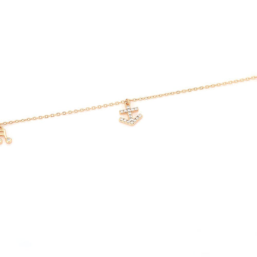 Harma Jewelry Adventure Awaits Gold Tone Charm Anklet - new beginnings pearl 18K gold plated anklets for women