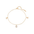 Harma Jewelry Adventure Awaits Gold Tone Charm Anklet - new beginnings pearl 18K gold plated anklets for women