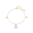 Harma Jewelry Adventure Awaits Gold Tone Charm Anklet - new beginnings pearl 18K gold plated anklets for women