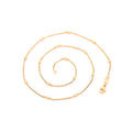 Harma Jewelry Harma Essentials Satellite Bead Box Chain Necklace - everyday minimalist 18K gold plated necklace for women