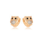 Harma Girls Jewelry Observant Owl Hoop Earrings