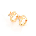 Harma Jewelry Harma Girls Own your Crown Hoop Earrings - everyday minimalist 18K gold plated earrings for women