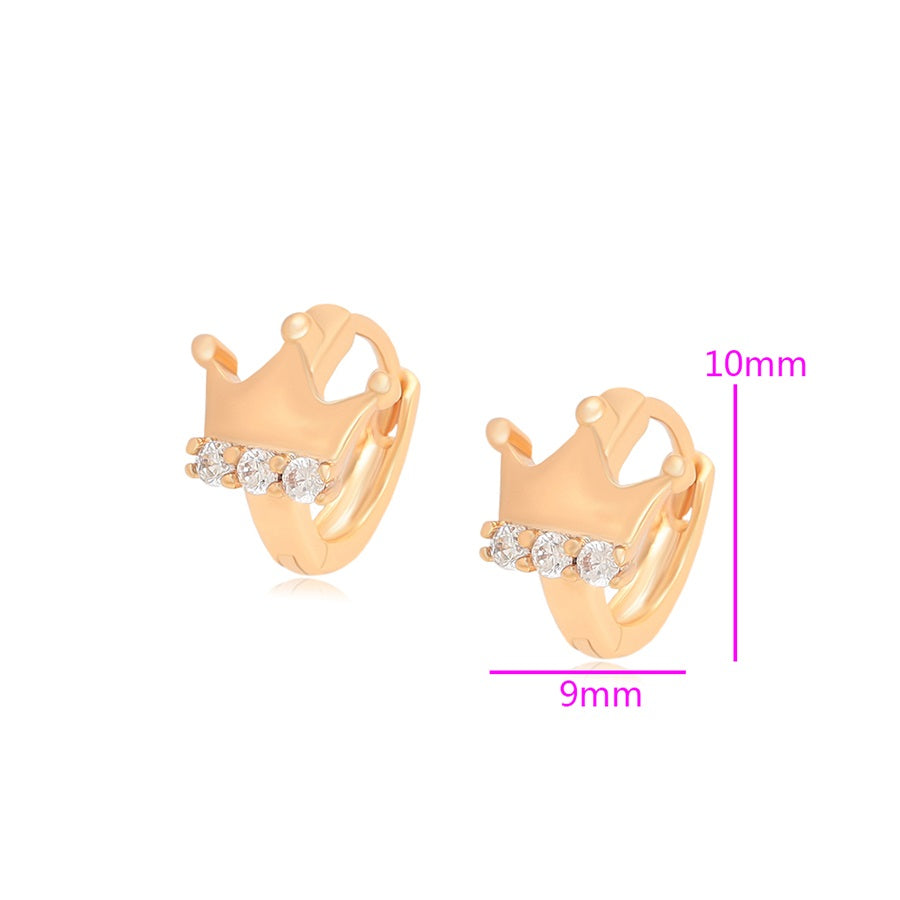 Harma Girls 18k gold plated Own your Crown Hoop Earrings