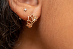 Harma Girls 18k gold plated Flying Butterfly Hoop Earrings