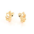 Harma Girls 18k gold plated Flying Butterfly Hoop Earrings