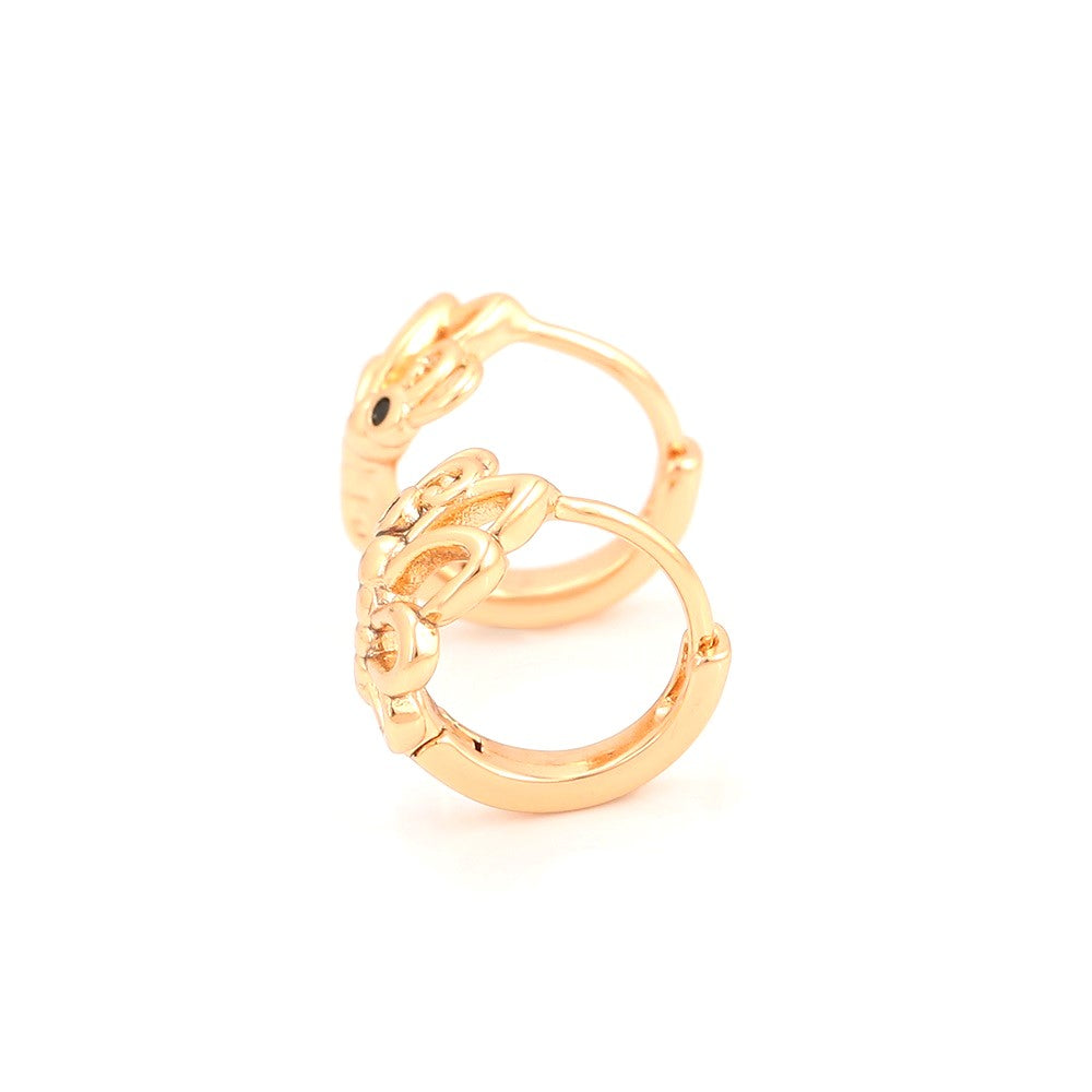 Harma Girls 18k gold plated Flying Butterfly Hoop Earrings