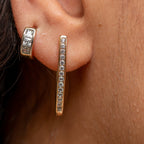 Inside Out Gold V-Huggie Earrings
