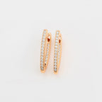 Harma jewelry 18k gold plated Inside Out Gold V-Huggie Earrings