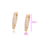 Harma jewelry 18k gold plated Inside Out Gold V-Huggie Earrings