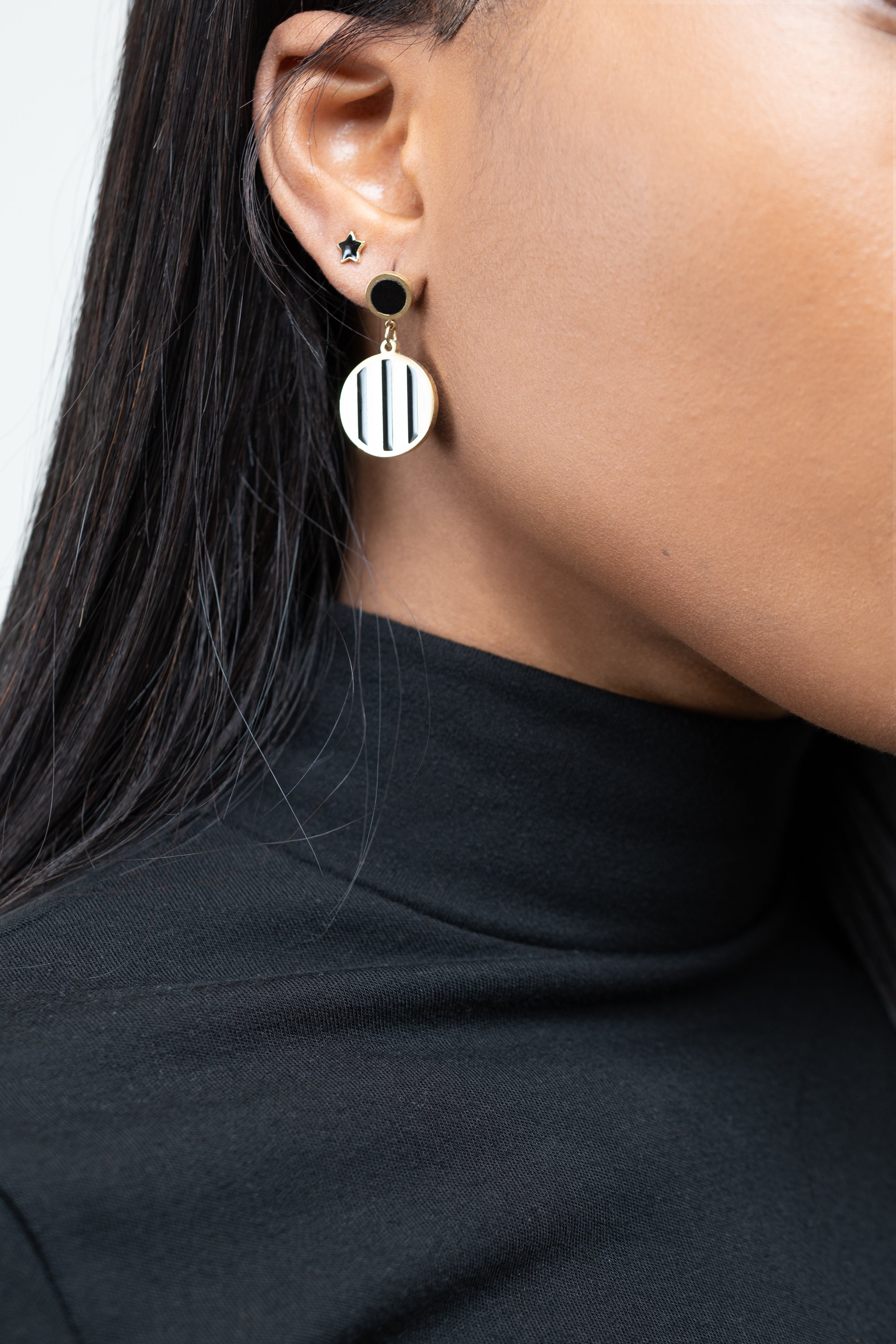 Harma Jewelry 14k Gold plated Binate Chic Stud Earrings