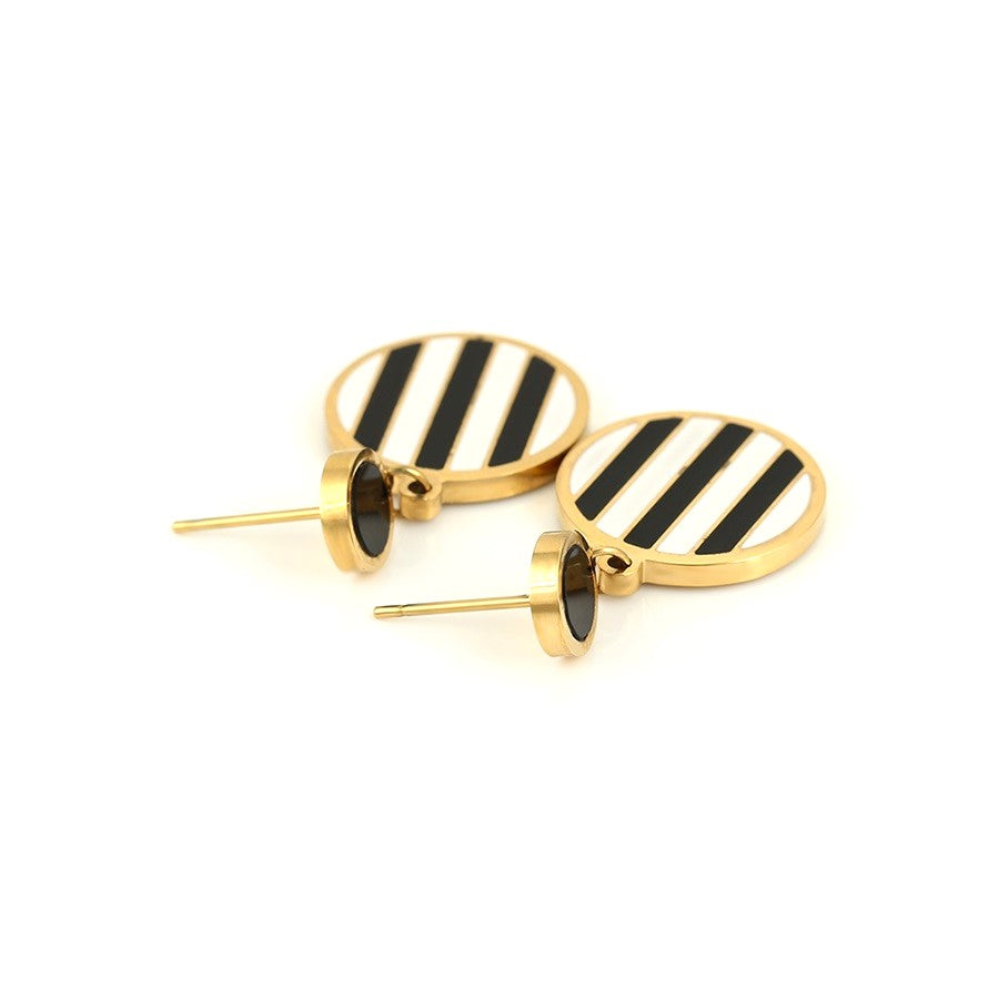 Harma Jewelry 14k Gold plated Binate Chic Stud Earrings