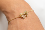 Harma Jewelry Charming Bow Chain Bracelet - new beginnings pearl 18K gold plated bracelet for women