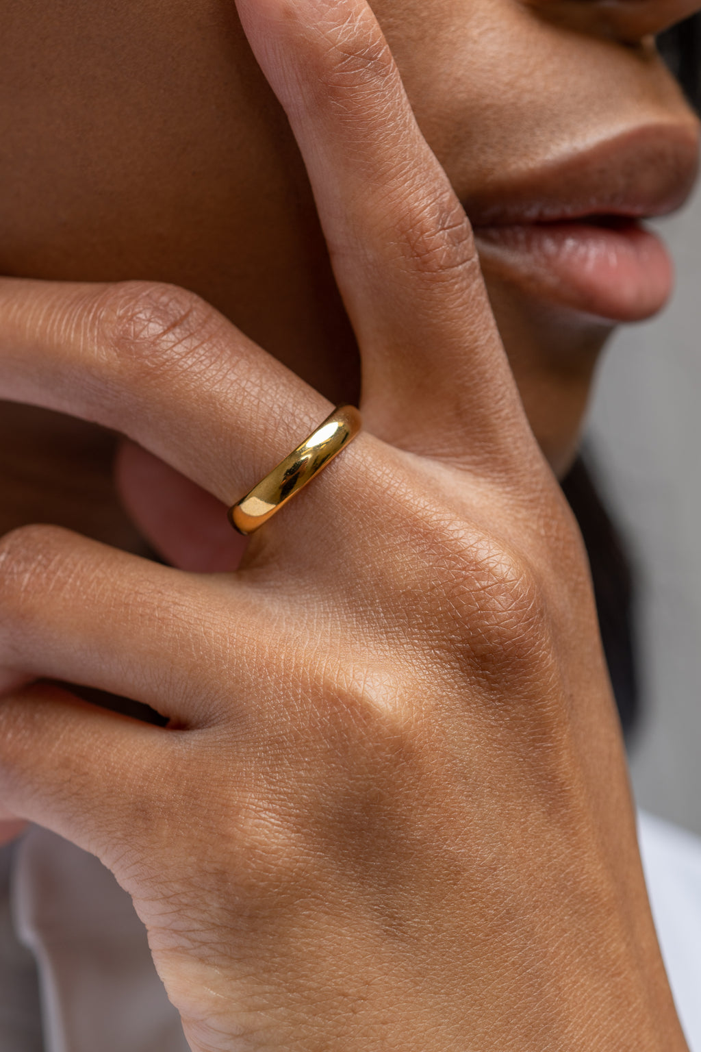 Harma Essentials Minimalist 24k Gold plated Band Ring