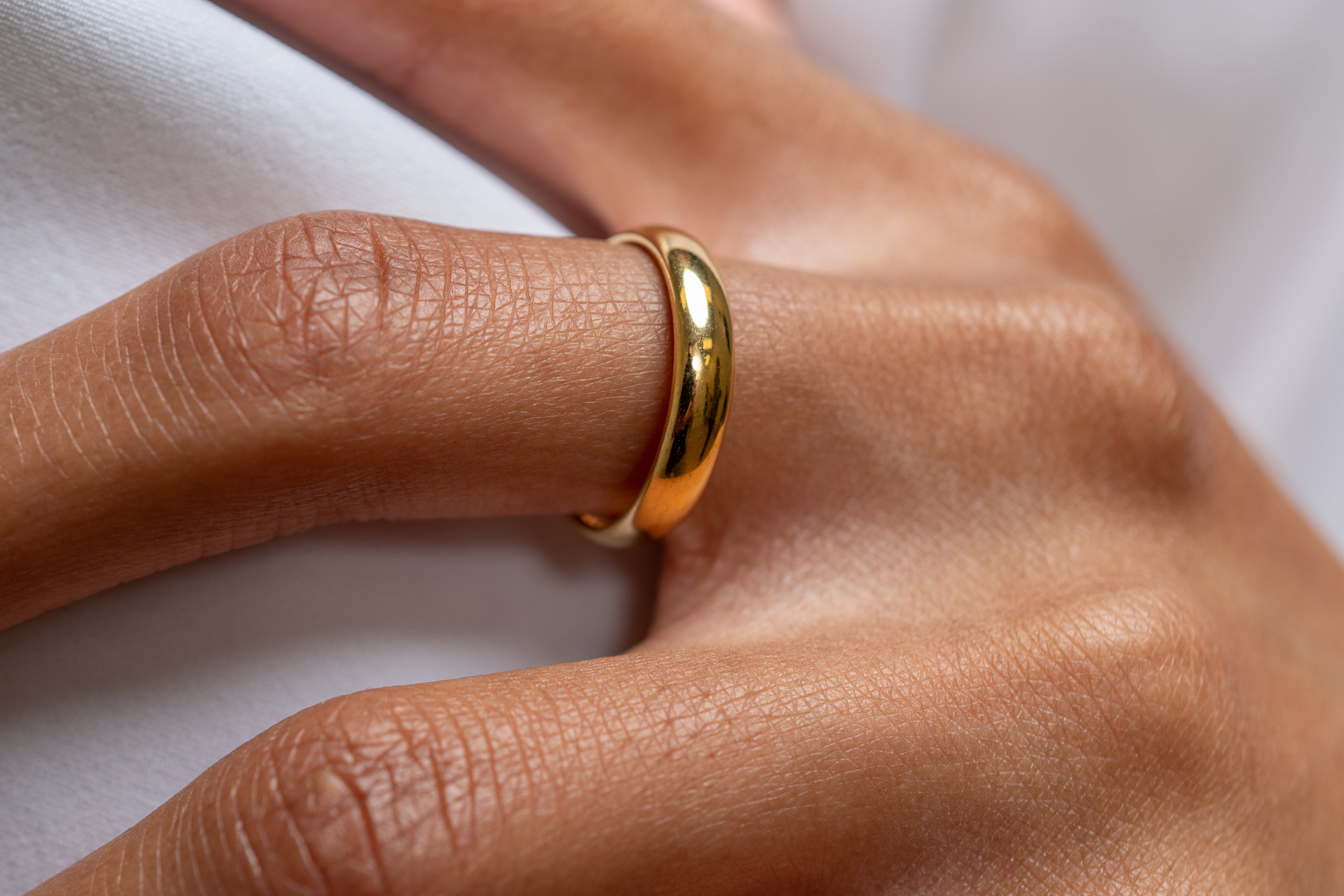 Harma Essentials Minimalist 24k Gold plated Band Ring