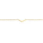 Harma Jewelry Minimal Gold Tone Chevron Anklet - bold statement black 18K gold plated anklets for women