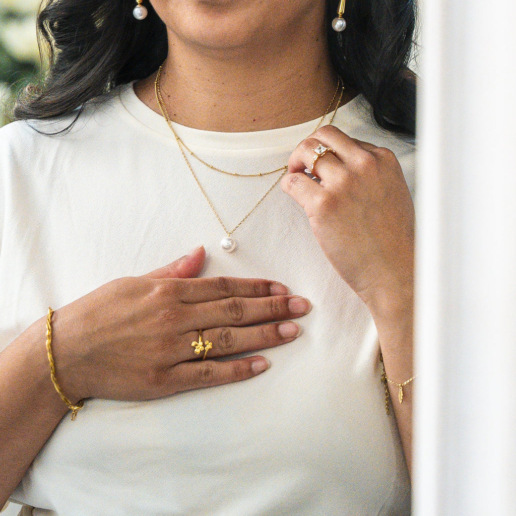 Fresh Start Pearl Double Chain Necklace