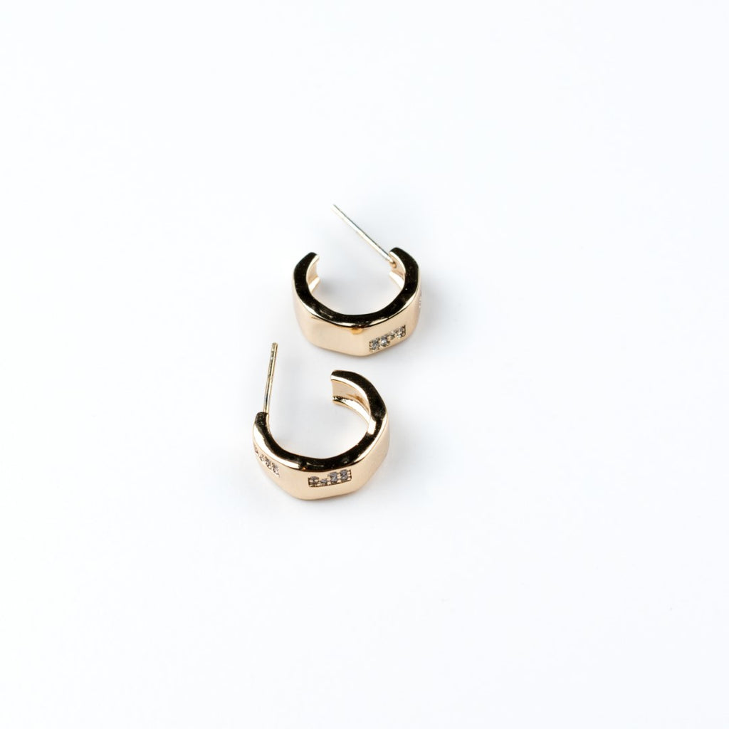 harma jewelry Chunky Hexagon Stud Earrings