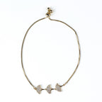 Floral Petals Zirconia Adjustable Bolo Bracelet